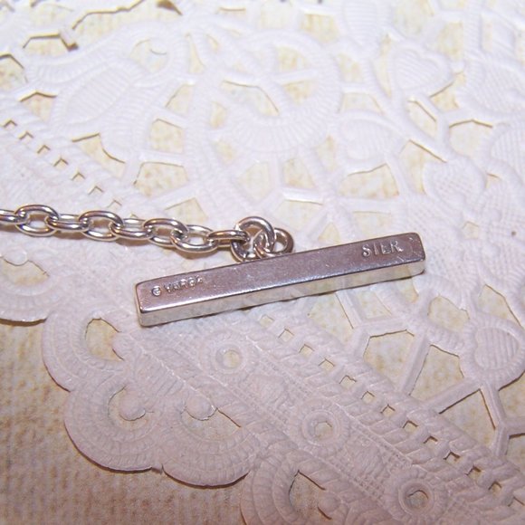 VICTORIA VARGA Sterling Silver Chain Necklace with Yellow Glass Sliding Pendant - Picture 11 of 11